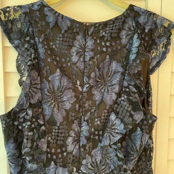 Lulu's Navy Blue Lace Ruffled Tiered Sleeveless Maxi Dress - Picture 7 of 8